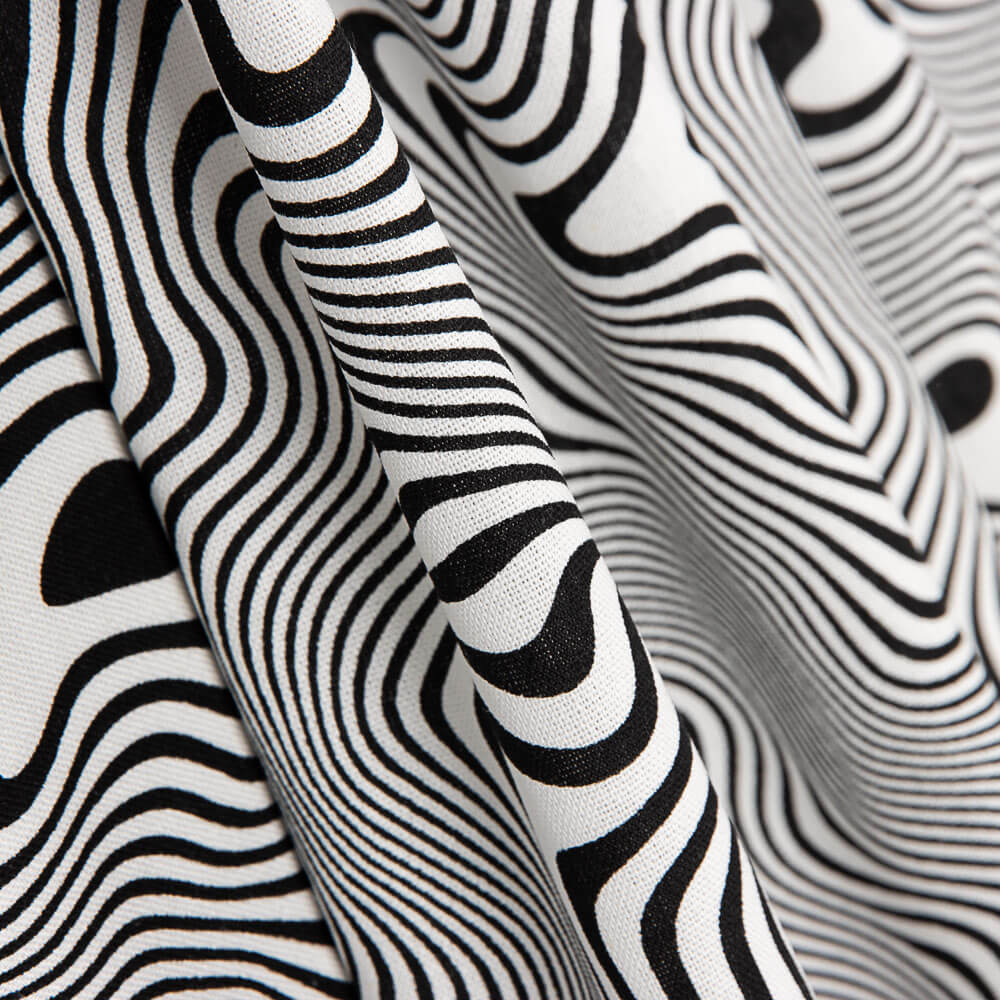 Lino Viscosa Abstracto Blanco - Ribes y Casals