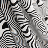 Lino Viscosa Abstracto Blanco - Ribes y Casals