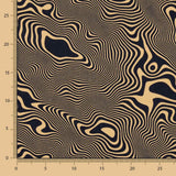 Lino Viscosa Abstracto Camel - Ribes y Casals