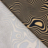 Lino Viscosa Abstracto Camel - Ribes y Casals