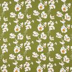 Lino Viscosa Floral Verde Kaki - Ribes y Casals