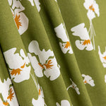 Lino Viscosa Floral Verde Kaki - Ribes y Casals