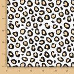 Lino Viscosa Leopardo Blanco - Ribes y Casals