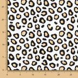 Lino Viscosa Leopardo Blanco - Ribes y Casals