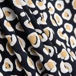 Lino Viscosa Leopardo Negro - Ribes y Casals