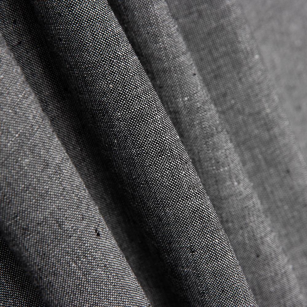 Lino Viscosa Oxford Gris Medio - Ribes y Casals