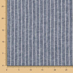 Lino Viscosa Oxford Raya Azul - Ribes y Casals