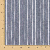 Lino Viscosa Oxford Rayado Azul - Ribes y Casals