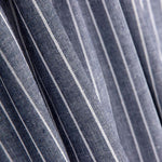 Lino Viscosa Oxford Rayado Azul - Ribes y Casals
