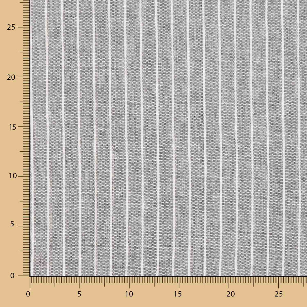 Lino Viscosa Oxford Rayado Gris Claro - Ribes y Casals