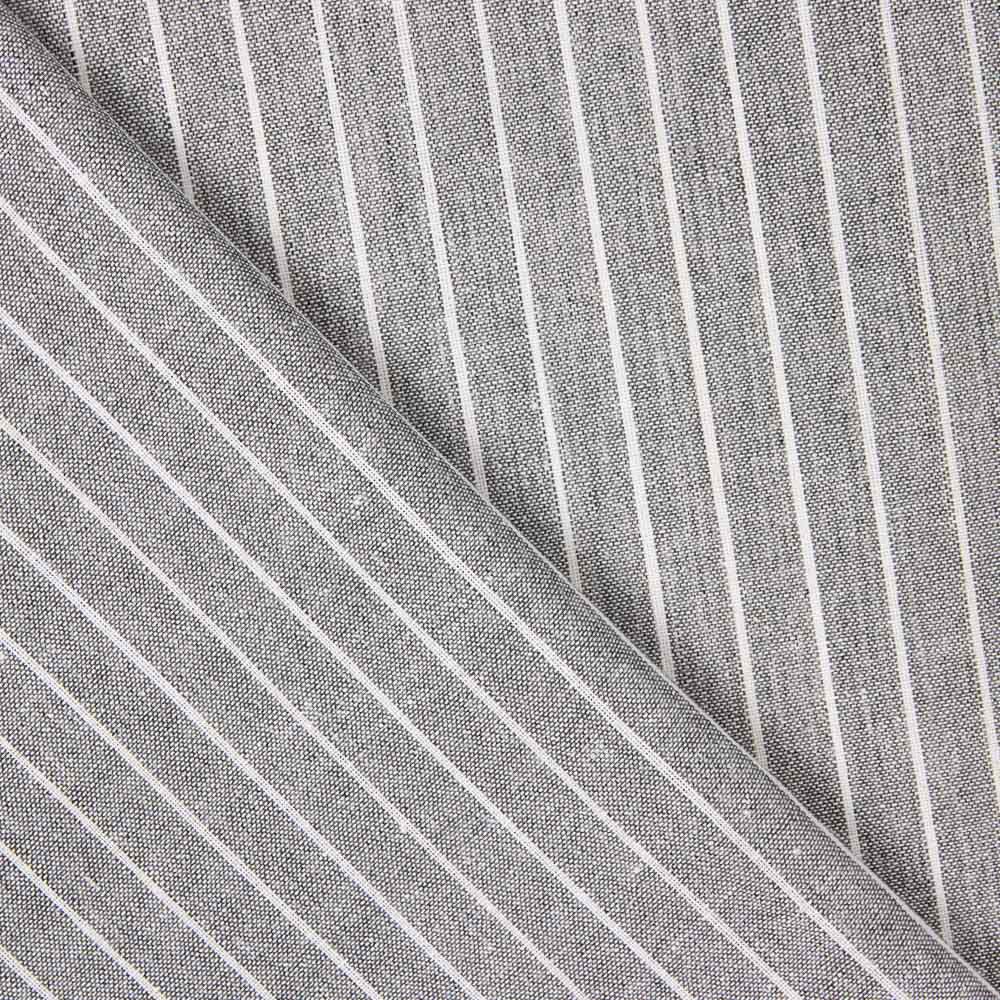 Lino Viscosa Oxford Rayado Gris Claro - Ribes y Casals