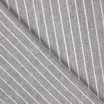 Retal Lino Viscosa Oxford Rayado Gris Claro 90x140 cm - Ribes y Casals