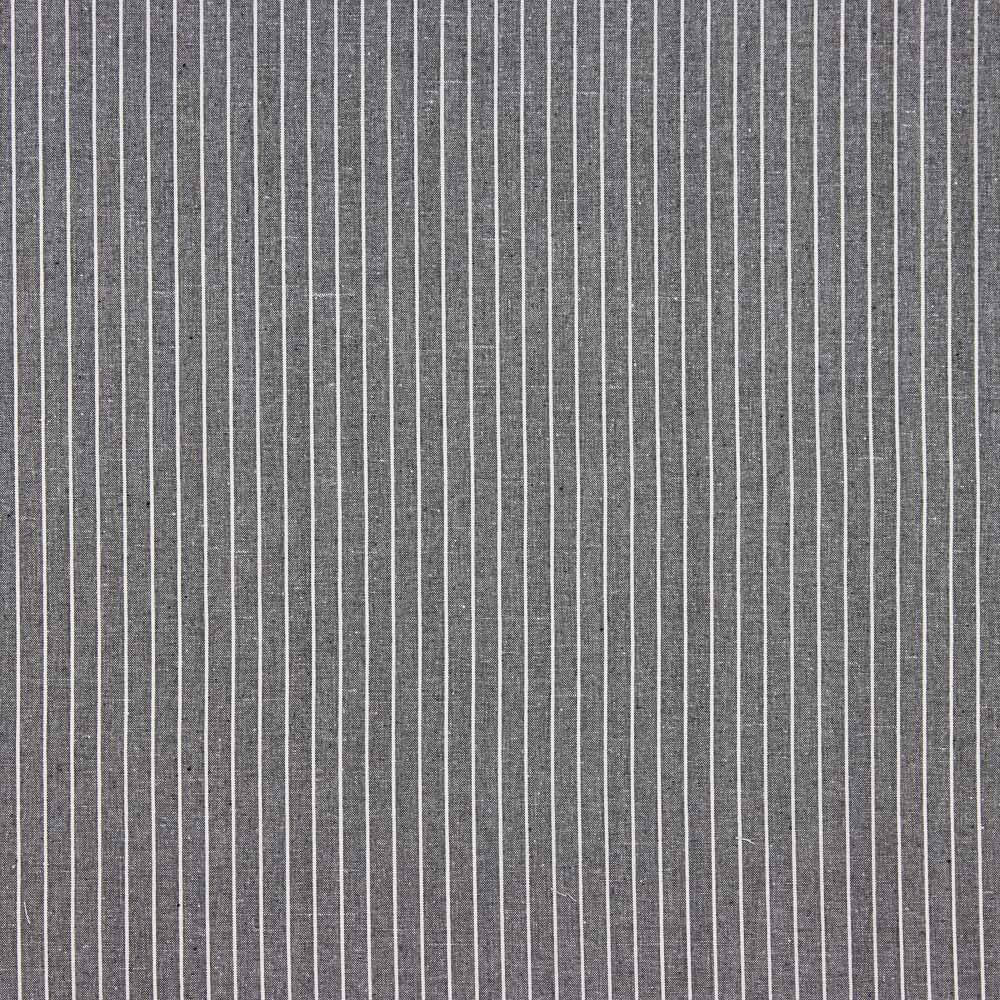 Lino Viscosa Oxford Rayado Gris Medio - Ribes y Casals
