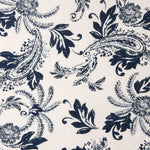 Algodón Lino Estampada Cachemir Azul Marino - Ribes y Casals