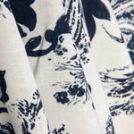 Algodón Lino Estampada Cachemir Azul Marino - Ribes y Casals