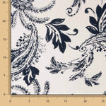 Algodón Lino Estampada Cachemir Azul Marino - Ribes y Casals