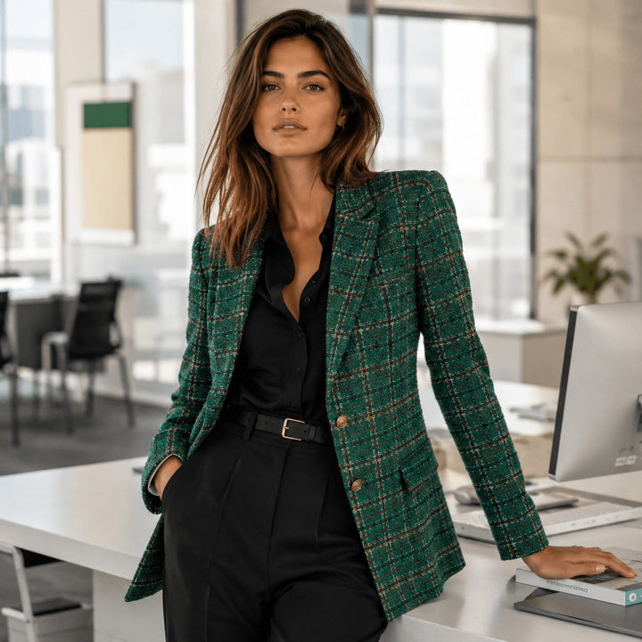Tweed de Lana Siena Verde - Ribes y Casals