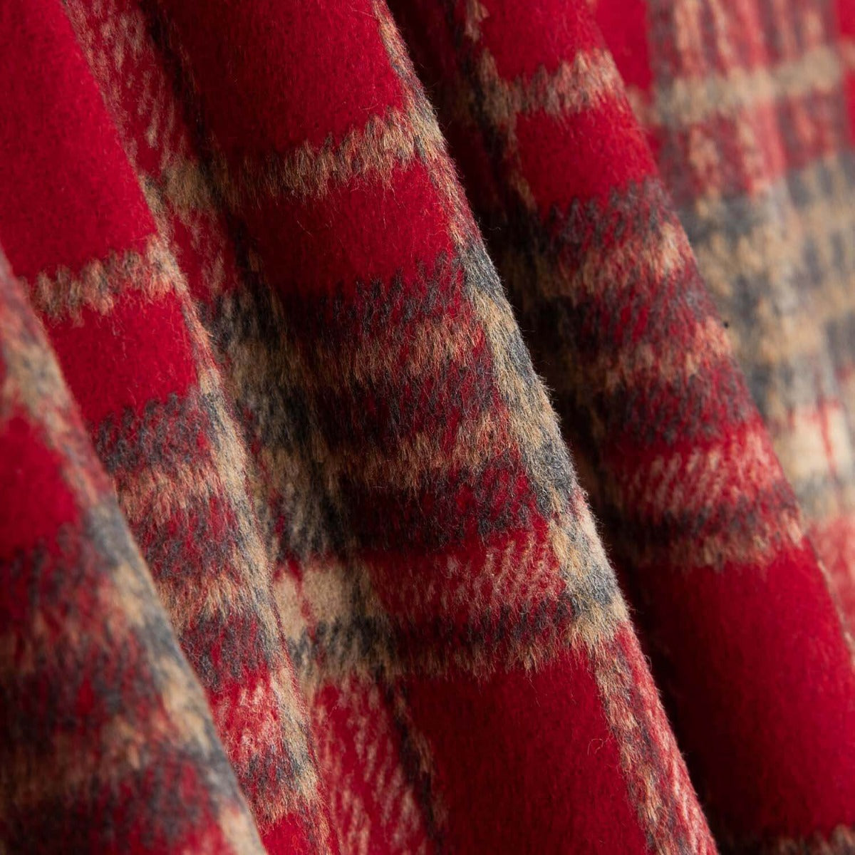 Loden Poliéster Cuadros Rojos - Ribes y Casals