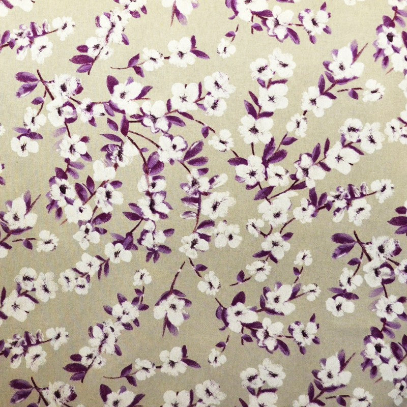 Lona Estampada Flor Violeta - Ribes y Casals
