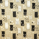 Lona Estampada Gatitos Blanco Negro - Ribes y Casals