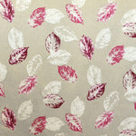 Lona Estampada Hojas Fucsia - Ribes y Casals