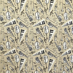 Lona Estampada Musical Fondo Rústico - Ribes y Casals