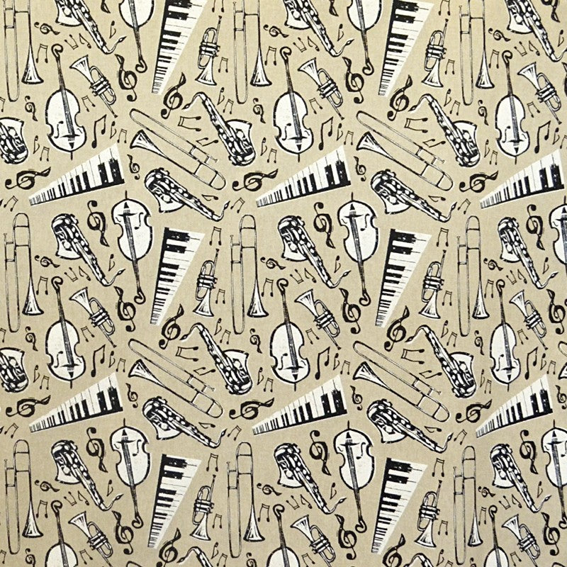 Lona Estampada Musical Fondo Rústico - Ribes y Casals