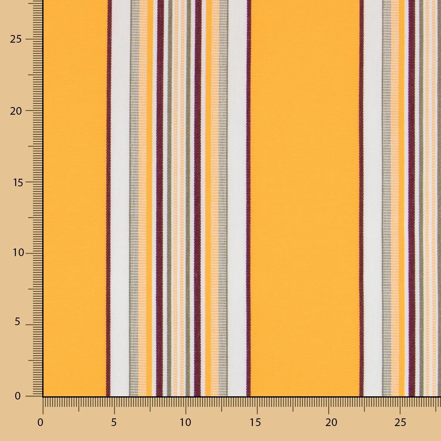 Lona Exterior Teflón Rayas Anchas Variables Amarillo 320cm - Ribes y Casals