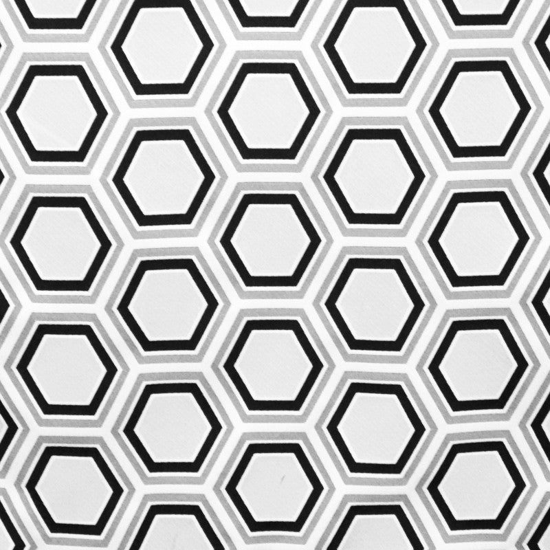 Lona Tejida Hexagonos Negro - Ribes y Casals