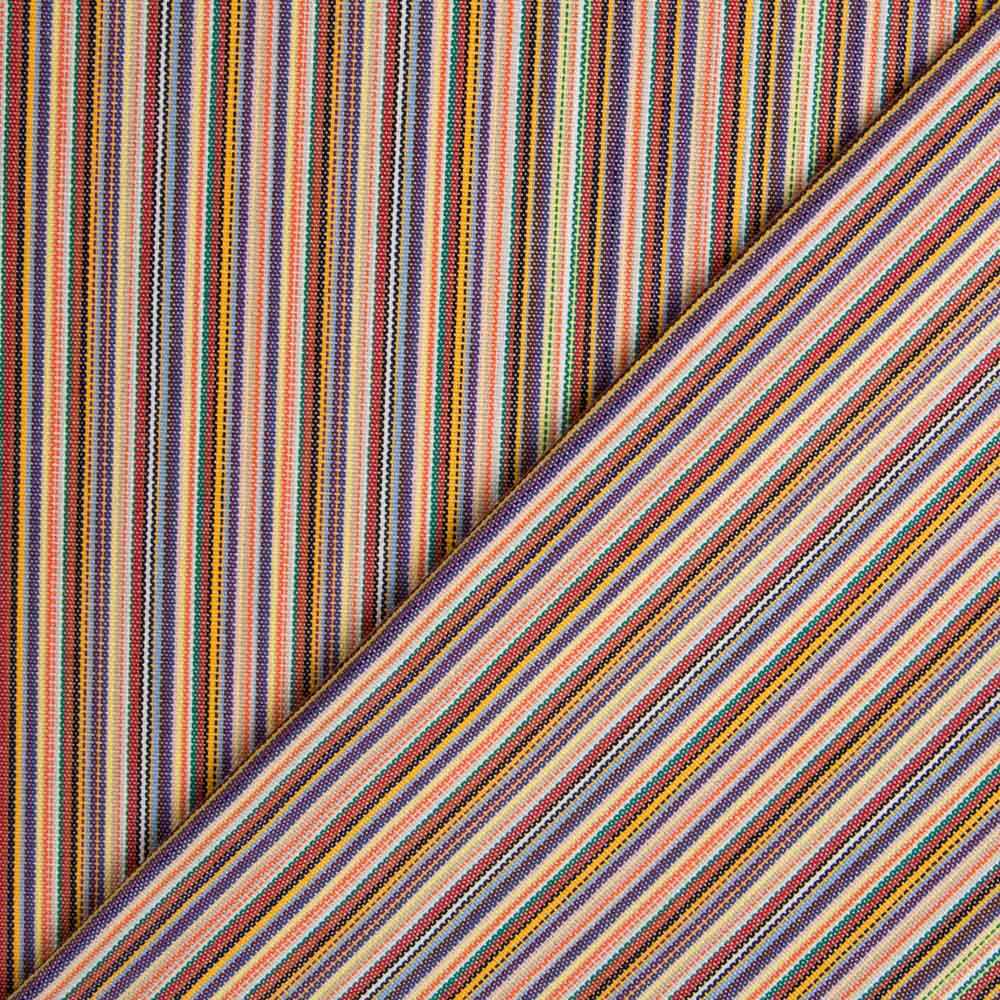 Lona Exterior Teflón Rayas Mini Marrón - Ribes y Casals