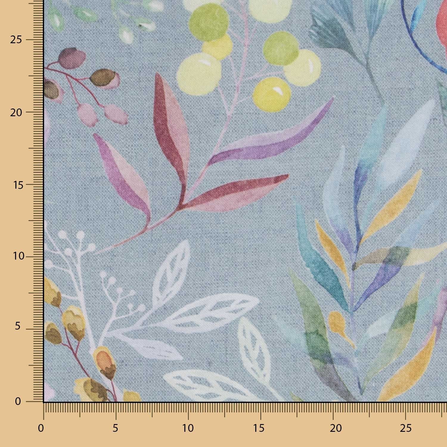 Loneta Algodón Digital Gris Acuarela - Ribes y Casals