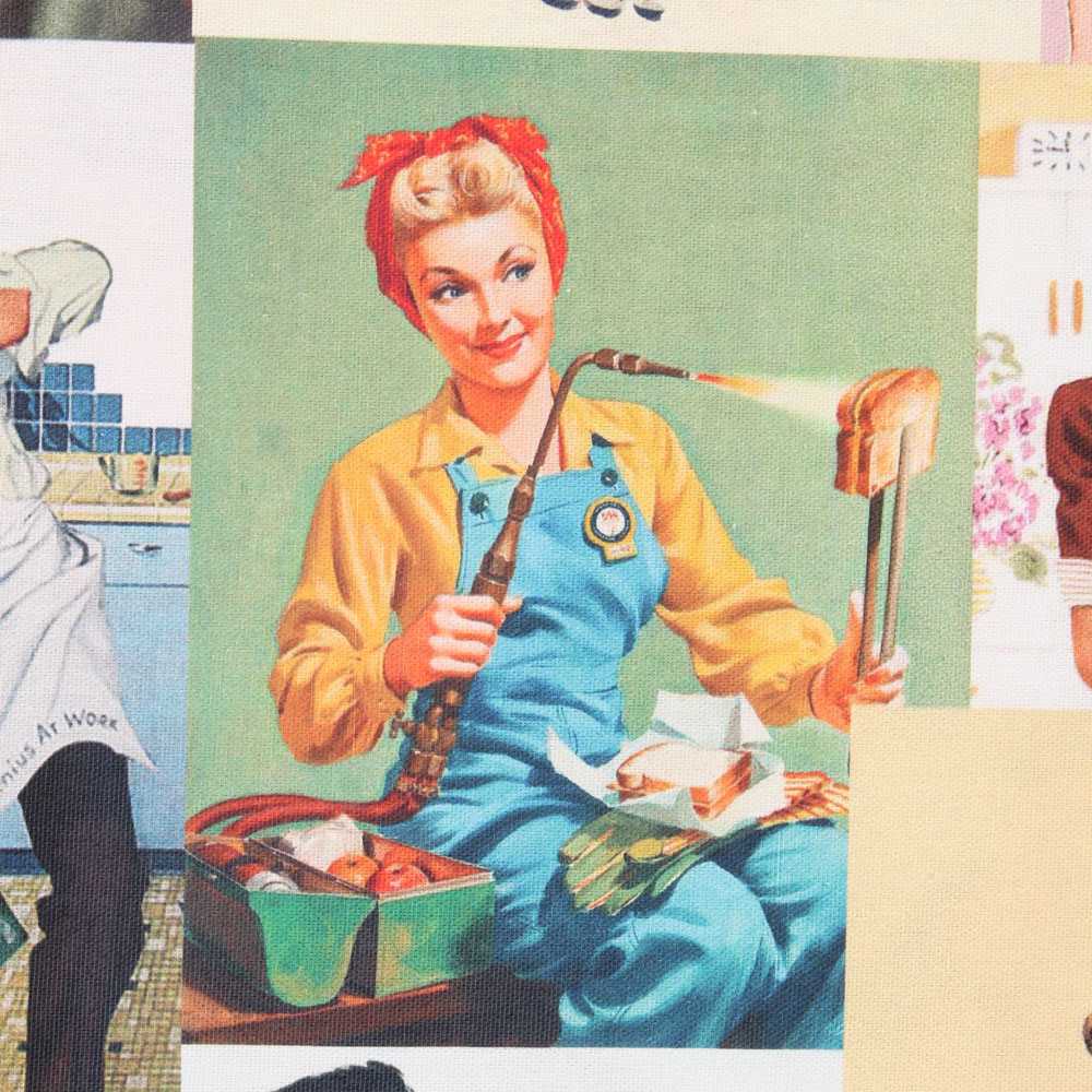 Loneta Algodón Estampada 50&#39;s - Ribes y Casals