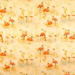 Loneta Algodón Flamencos Amarilla - Ribes y Casals