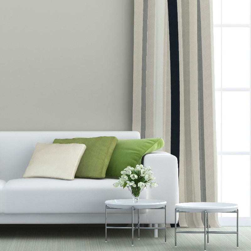 Loneta Cortina Rayas Beige - Ribes y Casals