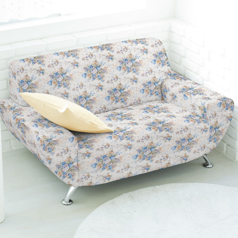 Loneta Cretona Flor Azul - Ribes y Casals