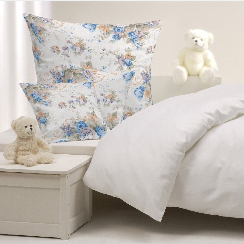 Loneta Cretona Flor Azul - Ribes y Casals