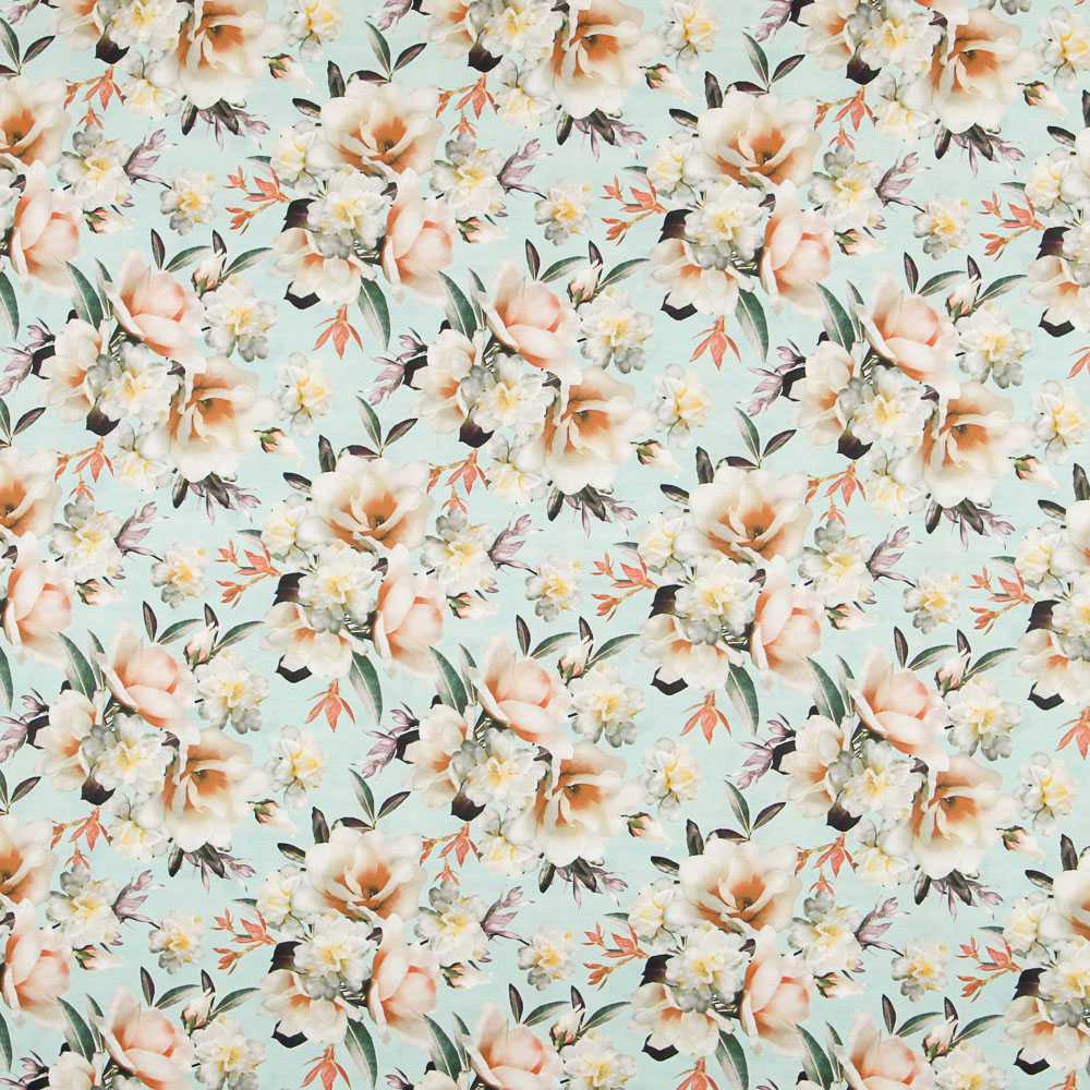 Loneta Cretona Verde Agua - Ribes y Casals