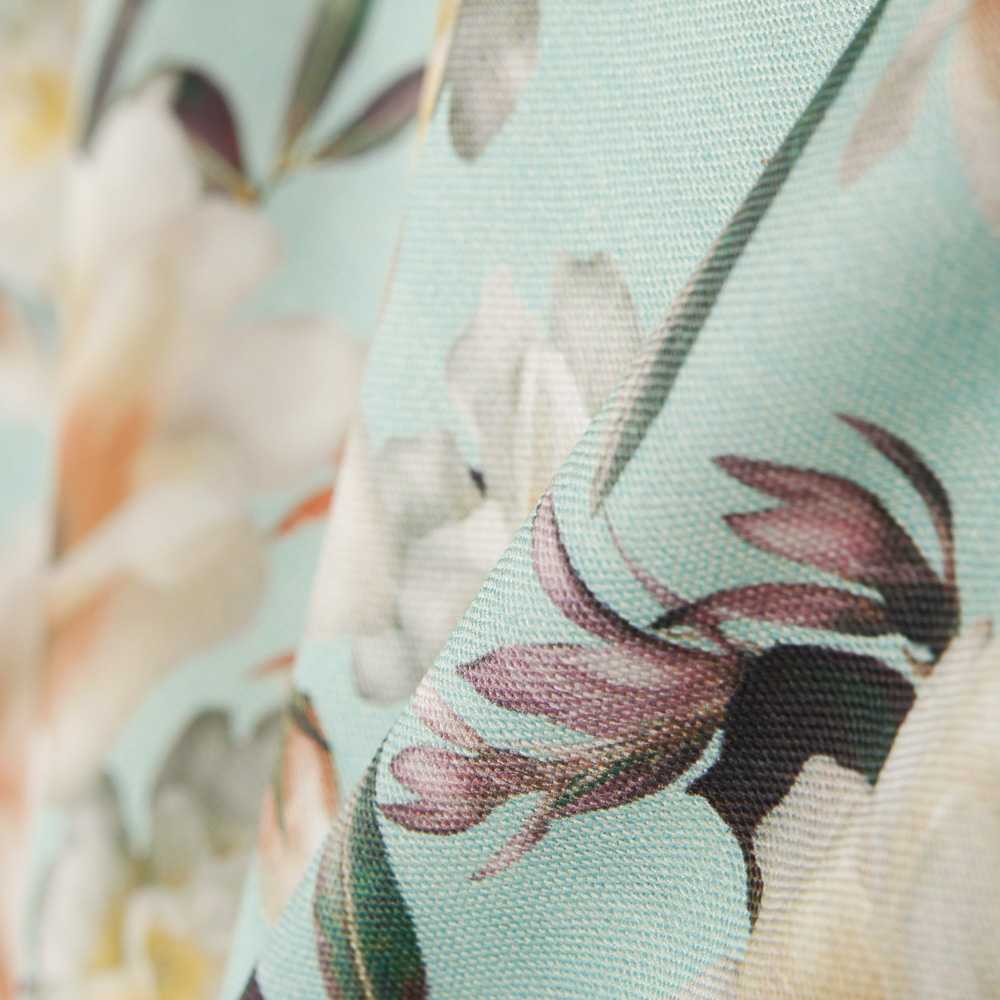 Loneta Cretona Verde Agua - Ribes y Casals