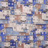 Loneta Edificios Azul Marrón - Ribes y Casals