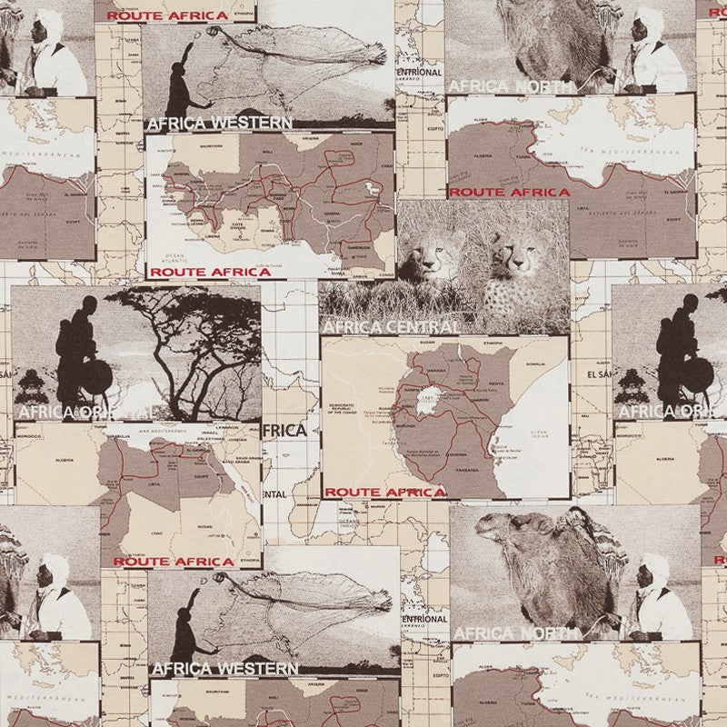 Loneta Estampada África Beige - Ribes y Casals