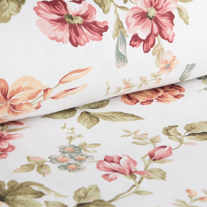 Loneta Estampada Cretona Blanca - Ribes y Casals