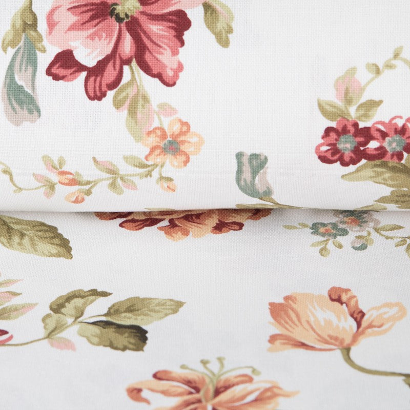 Loneta Estampada Cretona Blanca - Ribes y Casals