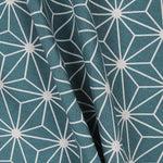 Loneta Estampada Estrella Geometric Aguamarina - Ribes y Casals