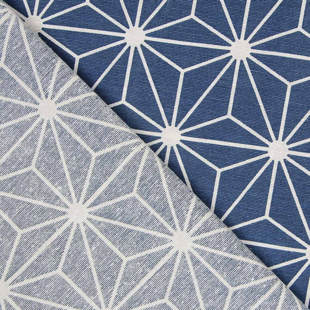 Loneta Estampada Estrella Geometric Azul - Ribes y Casals