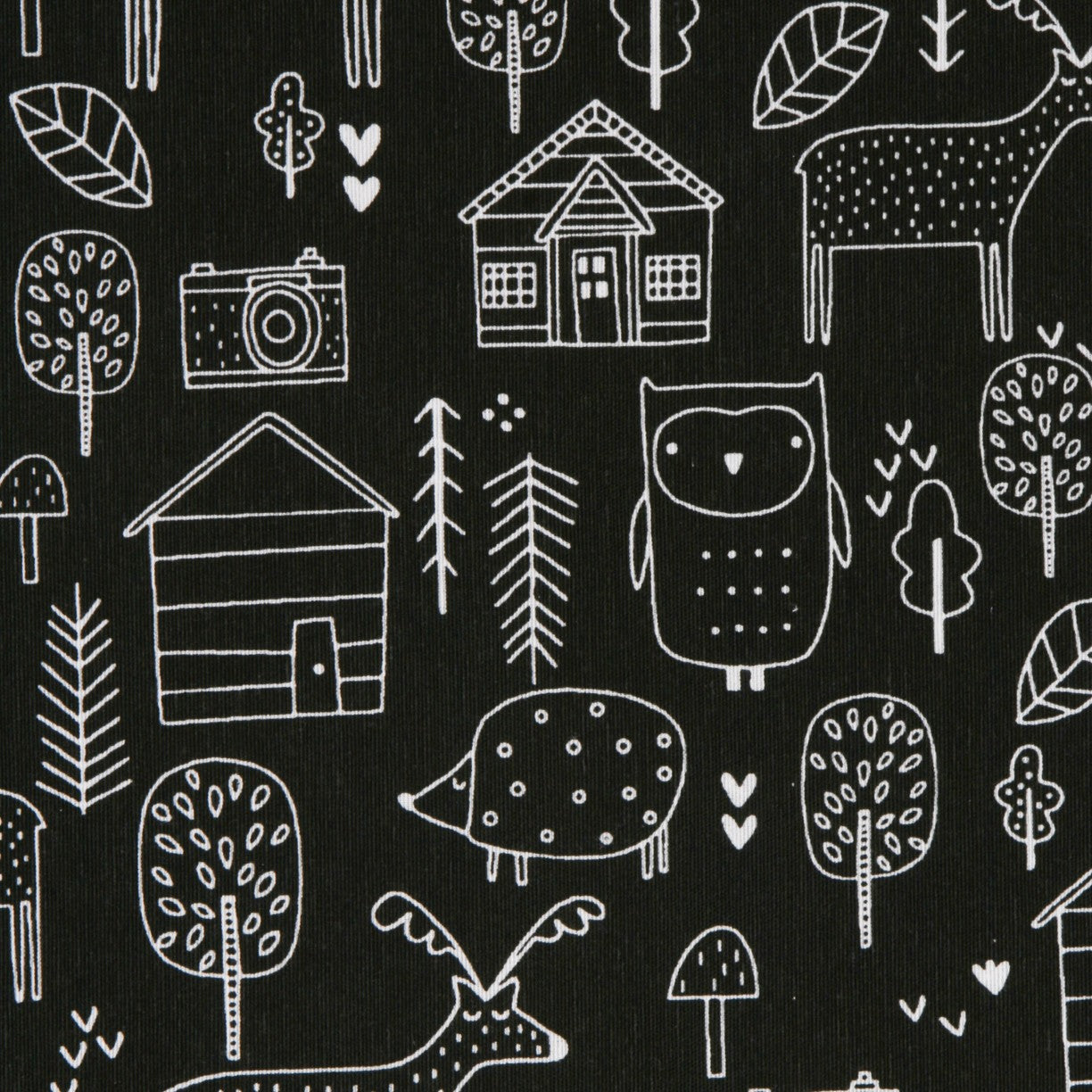 Loneta Estampada Farm Negro - Ribes y Casals