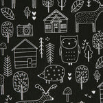 Loneta Estampada Farm Negro - Ribes y Casals