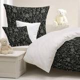 Loneta Estampada Farm Negro - Ribes y Casals