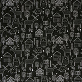 Loneta Estampada Farm Negro - Ribes y Casals