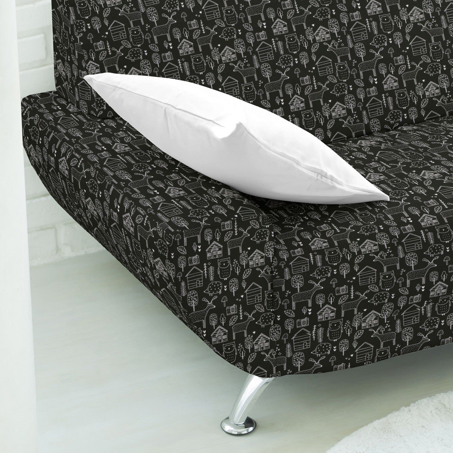 Loneta Estampada Farm Negro - Ribes y Casals