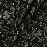 Loneta Estampada Farm Negro - Ribes y Casals